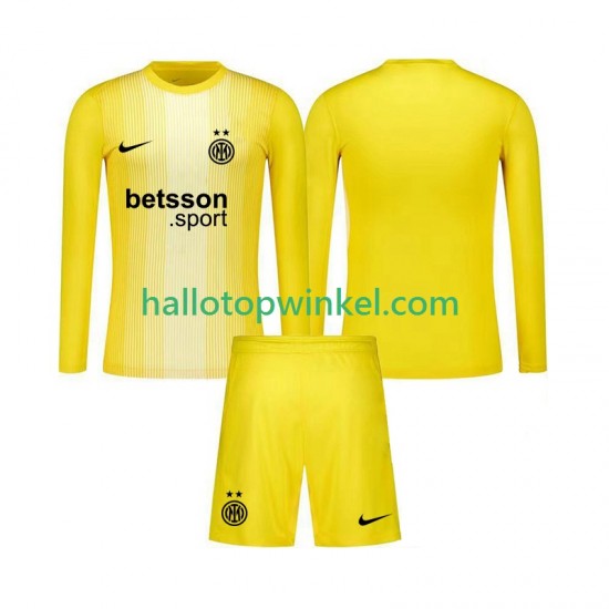 Inter Milan Voetbalshirt Doelman Kleuters/Kids Uit Tenue 2025-2026 Lange Mouw
