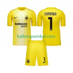 Inter Milan Voetbalshirt Yann Sommer 1 Doelman Kleuters/Kids Uit Tenue 2025-2026 Korte Mouw