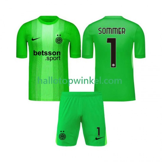 Inter Milan Voetbalshirt Yann Sommer 1 Doelman Kleuters/Kids Derde Tenue 2025-2026 Korte Mouw