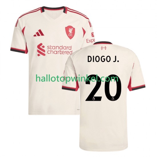 Liverpool Voetbalshirt Diogo Jota 20 Heren Uit Tenue 2025-2026 Korte Mouw