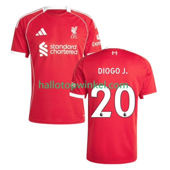 Liverpool Voetbalshirt Diogo Jota 20 Heren Thuis Tenue 2025-2026 Korte Mouw