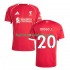 Liverpool Voetbalshirt Diogo Jota 20 Heren Thuis Tenue 2025-2026 Korte Mouw