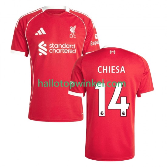 Liverpool Voetbalshirt Federico Chiesa 14 Heren Thuis Tenue 2025-2026 Korte Mouw
