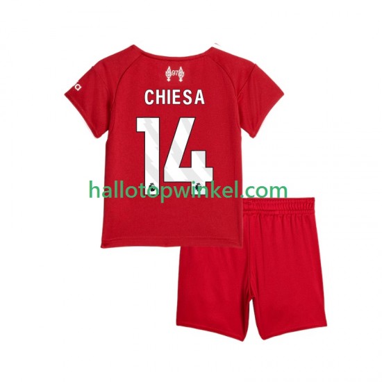 Liverpool Voetbalshirt Federico Chiesa 14 Kleuters/Kids Thuis Tenue 2025-2026 Korte Mouw