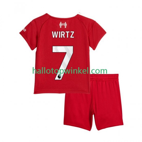Liverpool Voetbalshirt Florian Wirtz 7 Kleuters/Kids Thuis Tenue 2025-2026 Korte Mouw