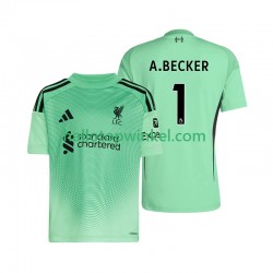 Liverpool Voetbalshirt Alisson Becker 1 Doelman Heren Thuis Tenue 2025-2026 Korte Mouw