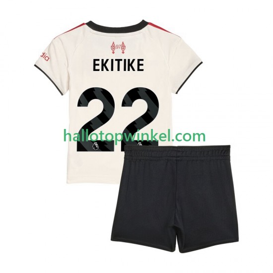 Liverpool Voetbalshirt Hugo Ekitike 22 Kleuters/Kids Uit Tenue 2025-2026 Korte Mouw