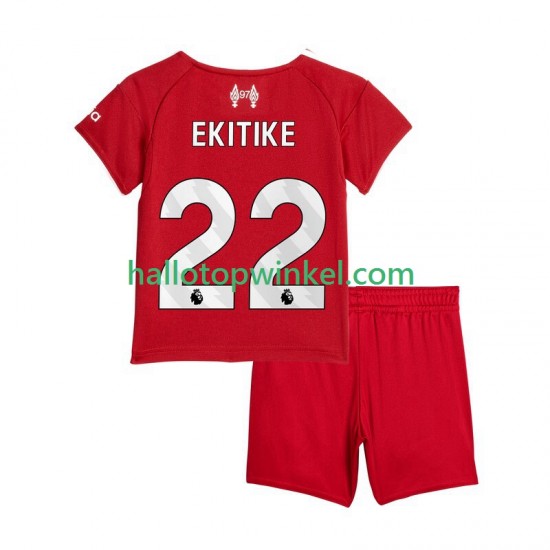Liverpool Voetbalshirt Hugo Ekitike 22 Kleuters/Kids Thuis Tenue 2025-2026 Korte Mouw