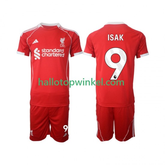 Liverpool Voetbalshirt ISAK 9 Kleuters/Kids Thuis Tenue 2025-2026 Korte Mouw