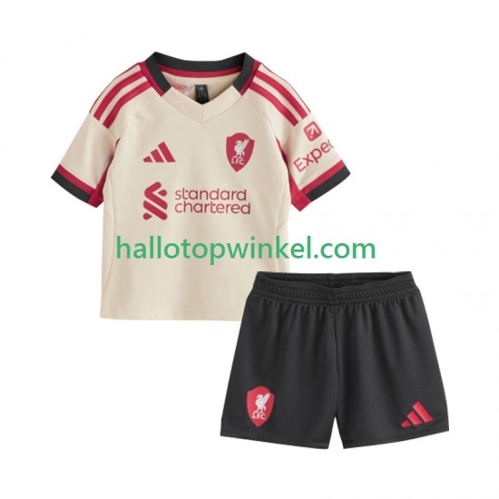 Liverpool Voetbalshirt Kleuters/Kids Uit Tenue 2025-2026 Korte Mouw
