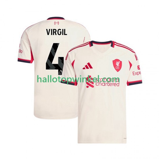 Liverpool Voetbalshirt Virgil van Dijk 4 Heren Uit Tenue 2025-2026 Korte Mouw