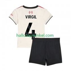 Liverpool Voetbalshirt Virgil van Dijk 4 Kleuters/Kids Uit Tenue 2025-2026 Korte Mouw