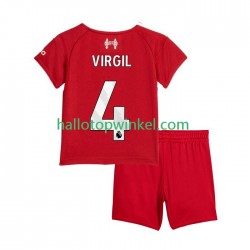 Liverpool Voetbalshirt Virgil van Dijk 4 Kleuters/Kids Thuis Tenue 2025-2026 Korte Mouw