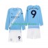 Manchester City Voetbalshirt Erling Haaland 9 Kleuters/Kids Thuis Tenue 2025-2026 Lange Mouw