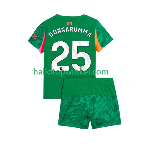 Manchester City Voetbalshirt Gianluigi Donnarumma 25 Doelman Kleuters/Kids Thuis Tenue 2025-2026 Korte Mouw