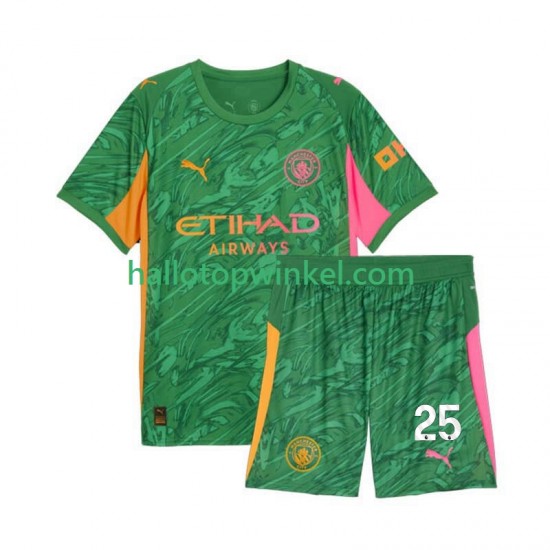 Manchester City Voetbalshirt Gianluigi Donnarumma 25 Doelman Kleuters/Kids Thuis Tenue 2025-2026 Korte Mouw