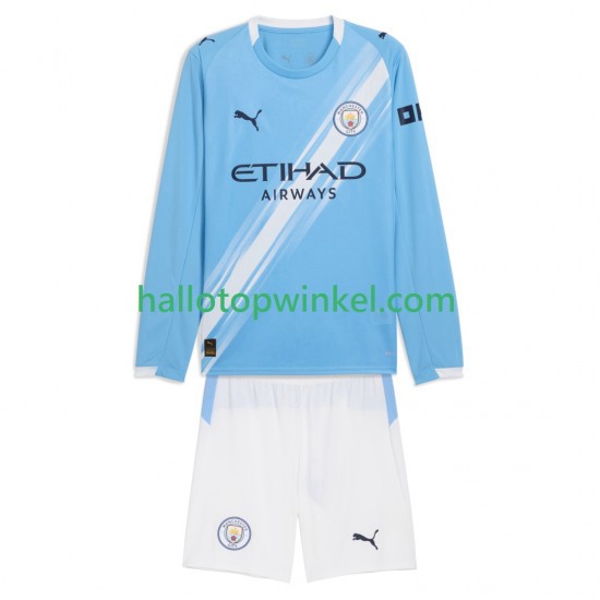 Manchester City Voetbalshirt Kleuters/Kids Thuis Tenue 2025-2026 Lange Mouw