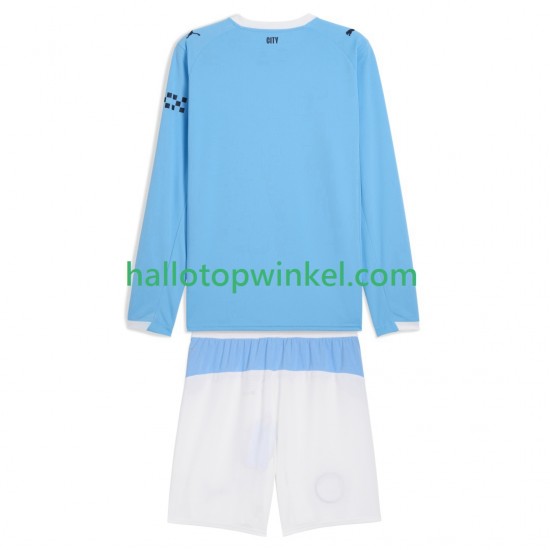 Manchester City Voetbalshirt Kleuters/Kids Thuis Tenue 2025-2026 Lange Mouw