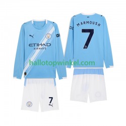 Manchester City Voetbalshirt Omar Marmoush 7 Kleuters/Kids Thuis Tenue 2025-2026 Lange Mouw