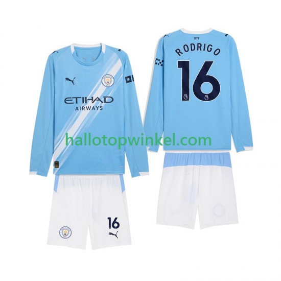 Manchester City Voetbalshirt Rodrigo Hernandez 16 Kleuters/Kids Thuis Tenue 2025-2026 Lange Mouw