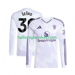 Manchester United Voetbalshirt Benjamin Sesko 30 Heren Uit Tenue 2025-2026 Lange Mouw