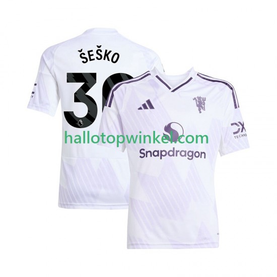 Manchester United Voetbalshirt Benjamin Sesko 30 Heren Uit Tenue 2025-2026 Korte Mouw