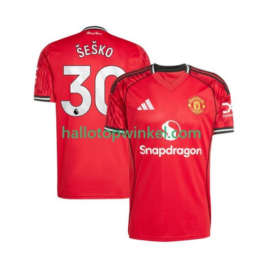 Manchester United Voetbalshirt Benjamin Sesko 30 Heren Thuis Tenue 2025-2026 Korte Mouw