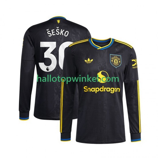 Manchester United Voetbalshirt Benjamin Sesko 30 Heren Derde Tenue 2025-2026 Lange Mouw