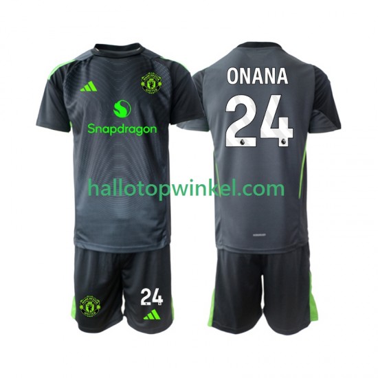 Manchester United Voetbalshirt Andre Onana 24 Doelman Kleuters/Kids Uit Tenue 2025-2026 Korte Mouw
