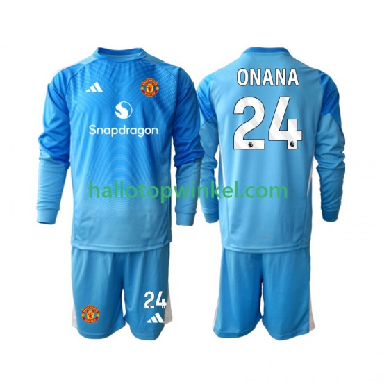 Manchester United Voetbalshirt Andre Onana 24 Doelman Kleuters/Kids Thuis Tenue 2025-2026 Lange Mouw