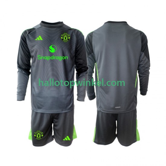 Manchester United Voetbalshirt Doelman Kleuters/Kids Uit Tenue 2025-2026 Lange Mouw