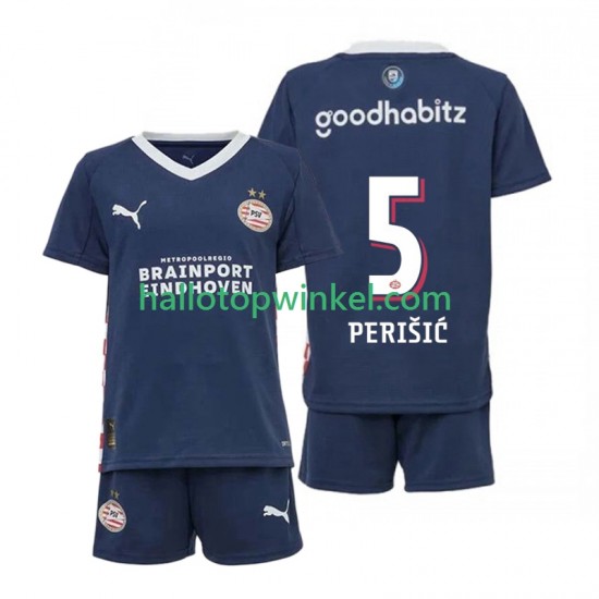 PSV Eindhoven Voetbalshirt Ivan Perisic 5 Kleuters/Kids Uit Tenue 2025-2026 Korte Mouw
