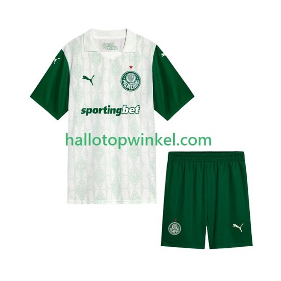 Palmeiras Voetbalshirt Kleuters/Kids Uit Tenue 2025-2026 Korte Mouw