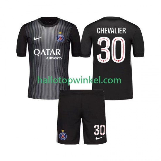 Paris Saint-Germain Voetbalshirt Lucas Chevalier 30 Doelman Kleuters/Kids Thuis Tenue 2025-2026 Korte Mouw
