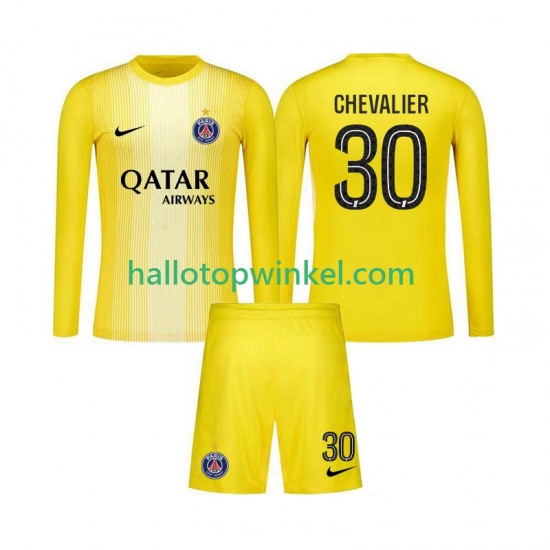 Paris Saint-Germain Voetbalshirt Lucas Chevalier 30 Doelman Kleuters/Kids Derde Tenue 2025-2026 Lange Mouw