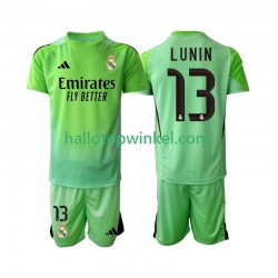 Real Madrid Voetbalshirt Andriy Lunin 13 Doelman Kleuters/Kids Uit Tenue 2025-2026 Korte Mouw