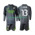 Real Madrid Voetbalshirt Andriy Lunin 13 Doelman Kleuters/Kids Derde Tenue 2025-2026 Lange Mouw