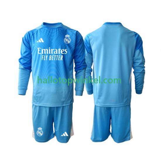 Real Madrid Voetbalshirt Doelman Kleuters/Kids Thuis Tenue 2025-2026 Lange Mouw