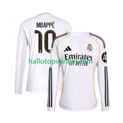 Real Madrid Voetbalshirt Mbappé Kylian 10 Heren Thuis Tenue 2025-2026 Lange Mouw