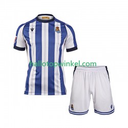 Real Sociedad Voetbalshirt Kleuters/Kids Thuis Tenue 2025-2026 Korte Mouw