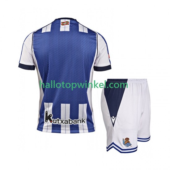 Real Sociedad Voetbalshirt Kleuters/Kids Thuis Tenue 2025-2026 Korte Mouw