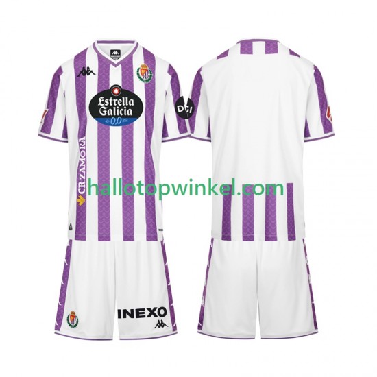 Real Valladolid Voetbalshirt Kleuters/Kids Thuis Tenue 2025-2026 Korte Mouw