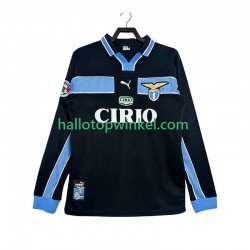 SS Lazio Voetbalshirt 1998 Retro Heren Uit Tenue 1999 Lange Mouw