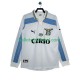 SS Lazio Voetbalshirt 2000 Retro Heren Uit Tenue 1999 Lange Mouw
