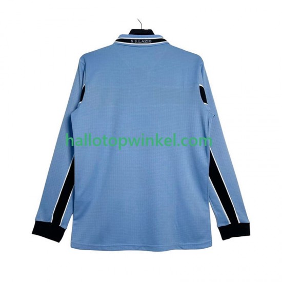 SS Lazio Voetbalshirt 1998 Retro Heren Thuis Tenue 1999 Lange Mouw