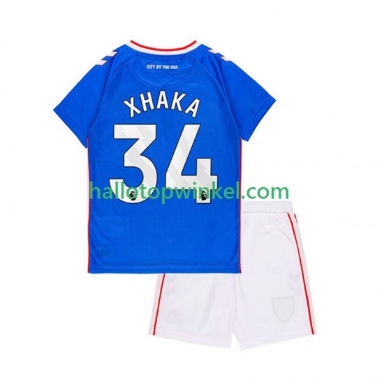 Voetbalshirt Sunderland Granit Xhaka 34 Kleuters/Kids Uit Tenue 2025-2026 Korte Mouw