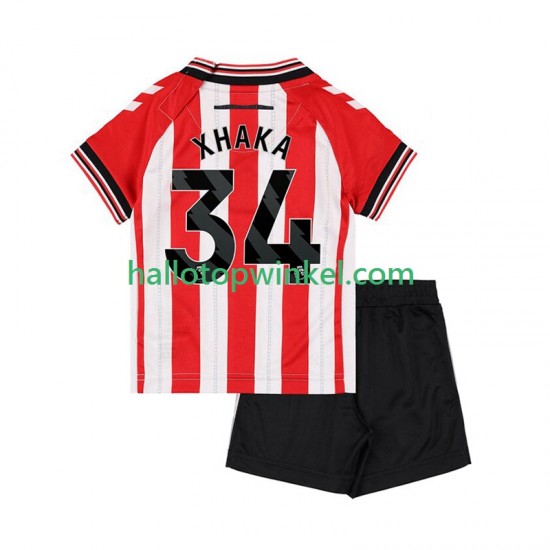 Voetbalshirt Sunderland Granit Xhaka 34 Kleuters/Kids Thuis Tenue 2025-2026 Korte Mouw