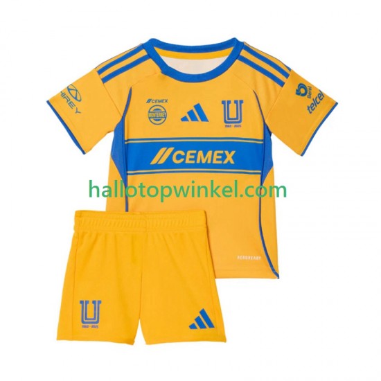 Tigres UANL Voetbalshirt Kleuters/Kids Thuis Tenue 2025-2026 Korte Mouw
