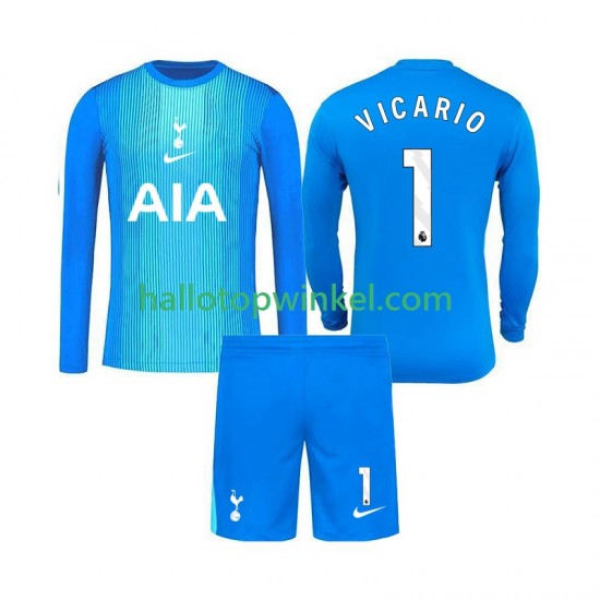 Tottenham Hotspur Voetbalshirt Guglielmo Vicario 1 Doelman Kleuters/Kids Uit Tenue 2025-2026 Lange Mouw