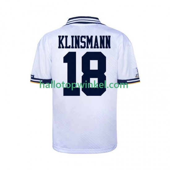 Tottenham Hotspur Voetbalshirt Retro Heren Thuis Tenue 1994 Korte Mouw